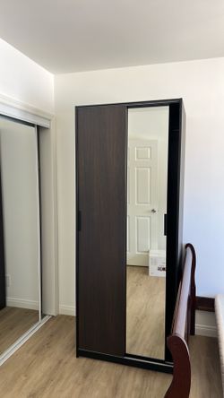 IKEA closet with mirror