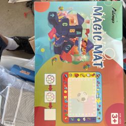 Alago Aqua Coloring Mat,Kids Toys Large Water Painting Mat,Toddlers Doodle Pad with 4 Colors,Gifts for Girls Boys Age 3 4 5+ Years Old,4 Pens,Drawing 