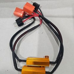 H7 LED Resistor Relay Harness 50W Anti-Flickering Adapter. Anti Error.