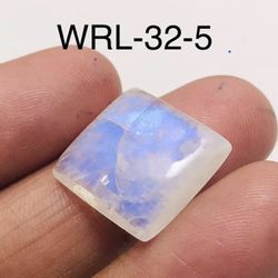 White Rainbow moonstone Square Shape Cabochon-WRL-32-5