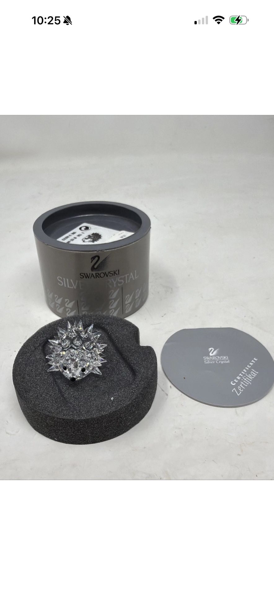 Vintage Swarovski Crystal Figurine Hedgehog Porcupine 7669 nr 35