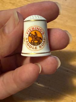 Fiebing's Saddle Soap Collectible Porcelain Thimble