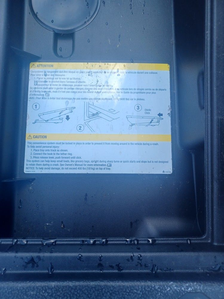Pontiac Aztek Rear Trunk Cargo Glide Department