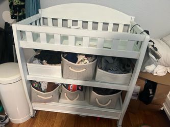 White changing table
