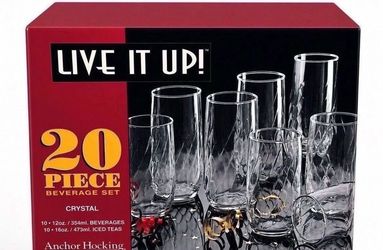 20 drinking glass set