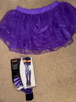 Halloween Costume Purple Skirt and Leggings