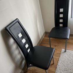Black dining chairs