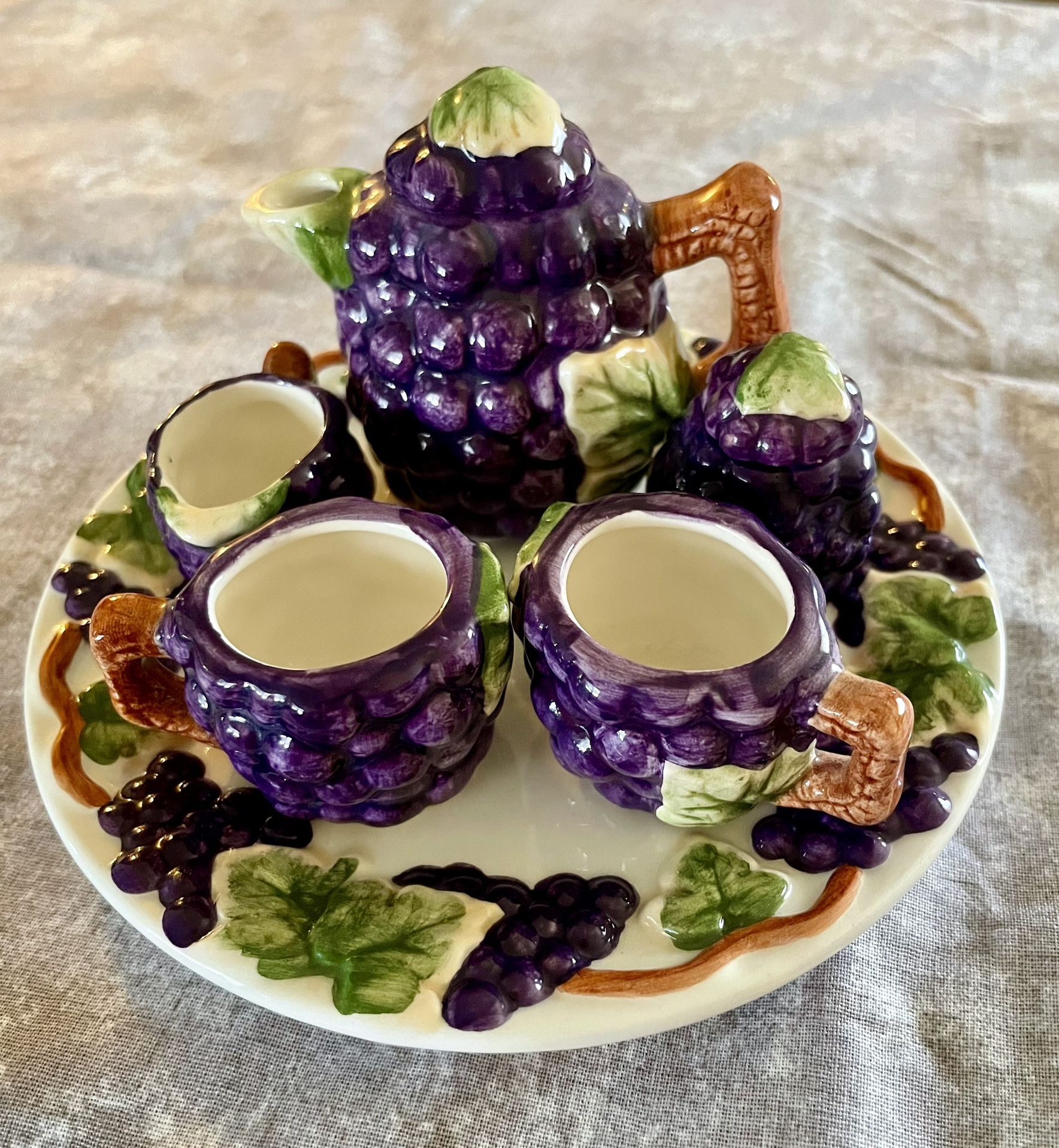 Miniature Grape Tea Set