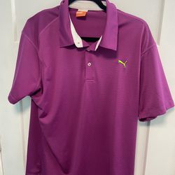 Puma USP Dry Men's Purple L Golf Polo Shirt