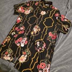Chain Link Button Down Shirt XXL