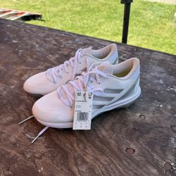Adidas PureHustle 2 White Softball Cleats Women’s US Size 9