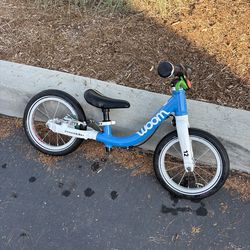 Toddler Woom bike metallic blue 12 inch