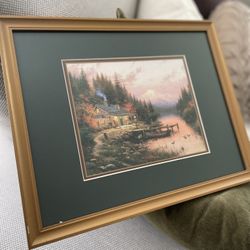 End of a Perfect Day” by Thomas Kinkade, Framed and Matted Print  includes Certificate of Authenticity