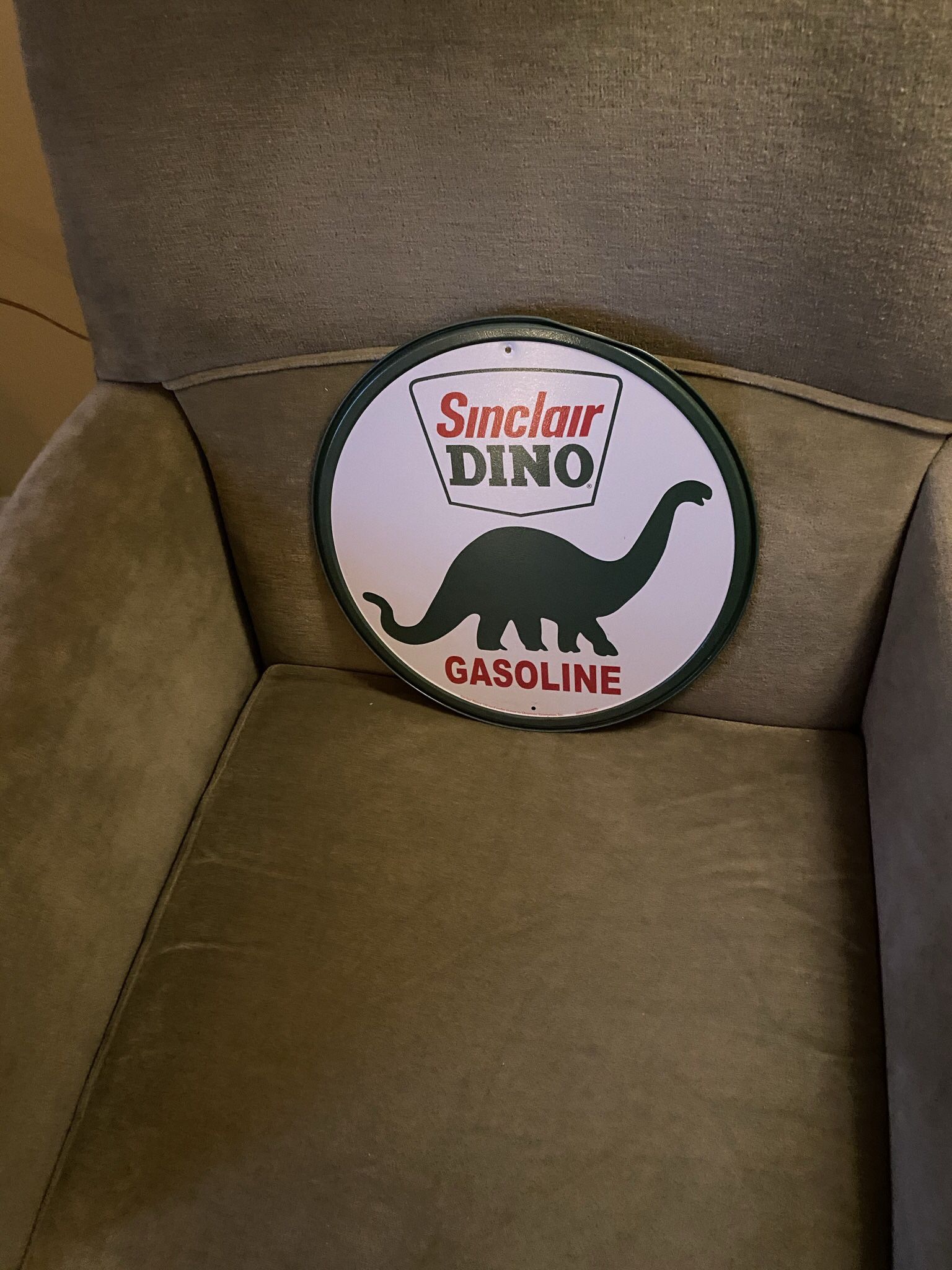 Vintage Metal Sinclair Dinosaur Sign