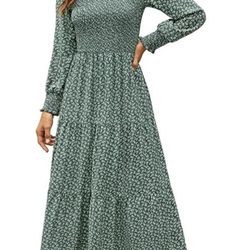 Long Sleeve Womans Dress Size M With Pockets 