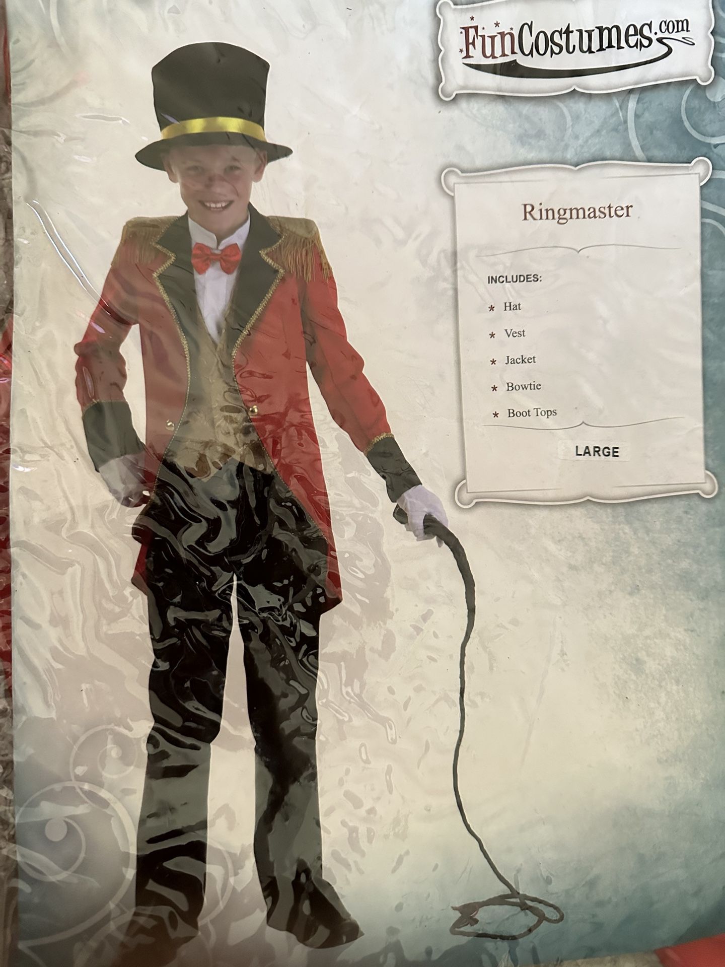 Greatest Showman costume or Ring Leader kids Large Halloween Costume Age6-10