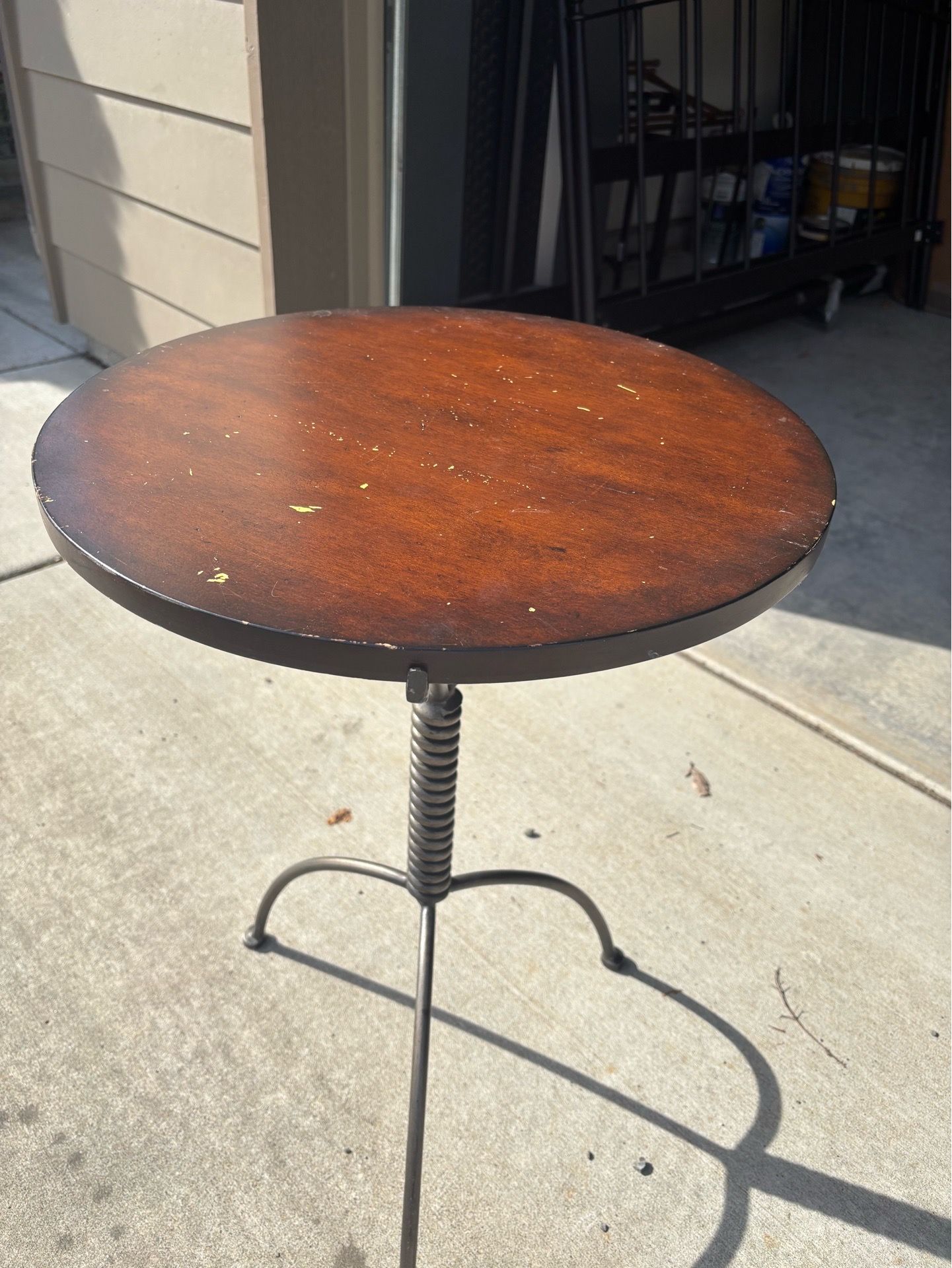 Vintage Rustic Screw Style Martini Table