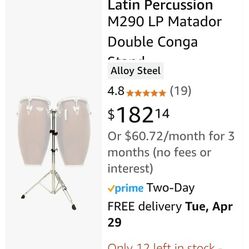 Lp Matador Congas With Heavy Duty Stand