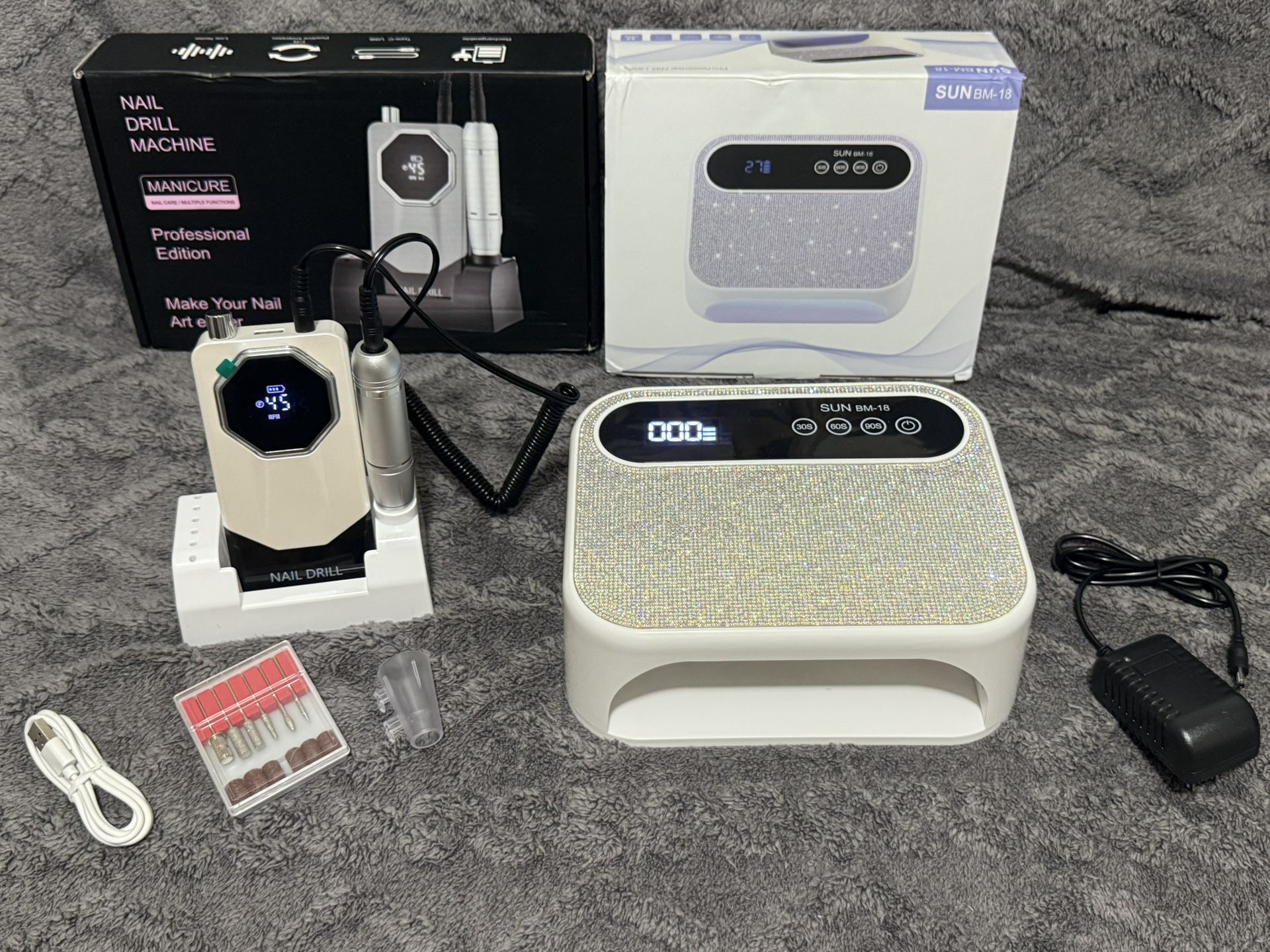 Cordless Nail drill & lamp bundle