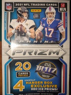 2021 Panini Prizm NFL Football Hanger Box Walmart Red Ice New Factory Sealed