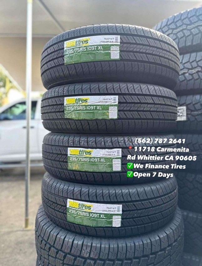235/75R15 TBB All Season Set of Tires Installed and Balanced Set de Llantas Nuevas Instaladas y Balanceadas