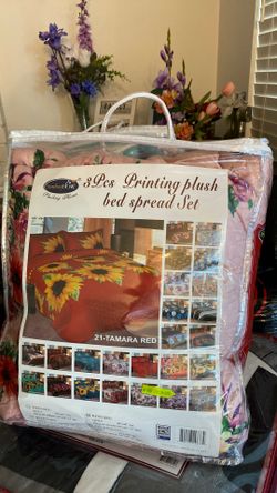 King Size Bed Spread /Juego De colcha: King y Material Is Bueno En Clima Frío o Calor.