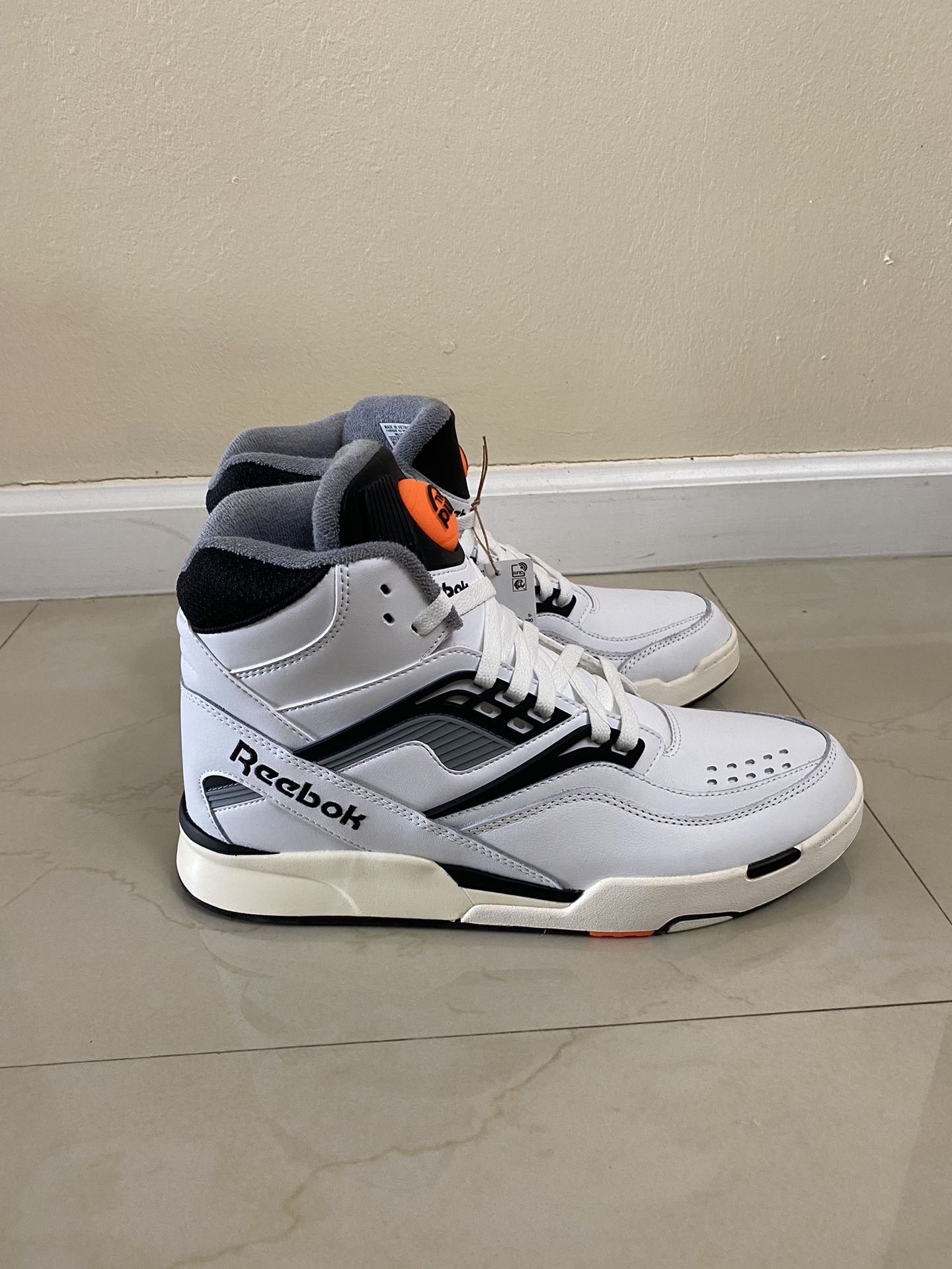 Size 10.5 - Reebok Pump TZ White Black
