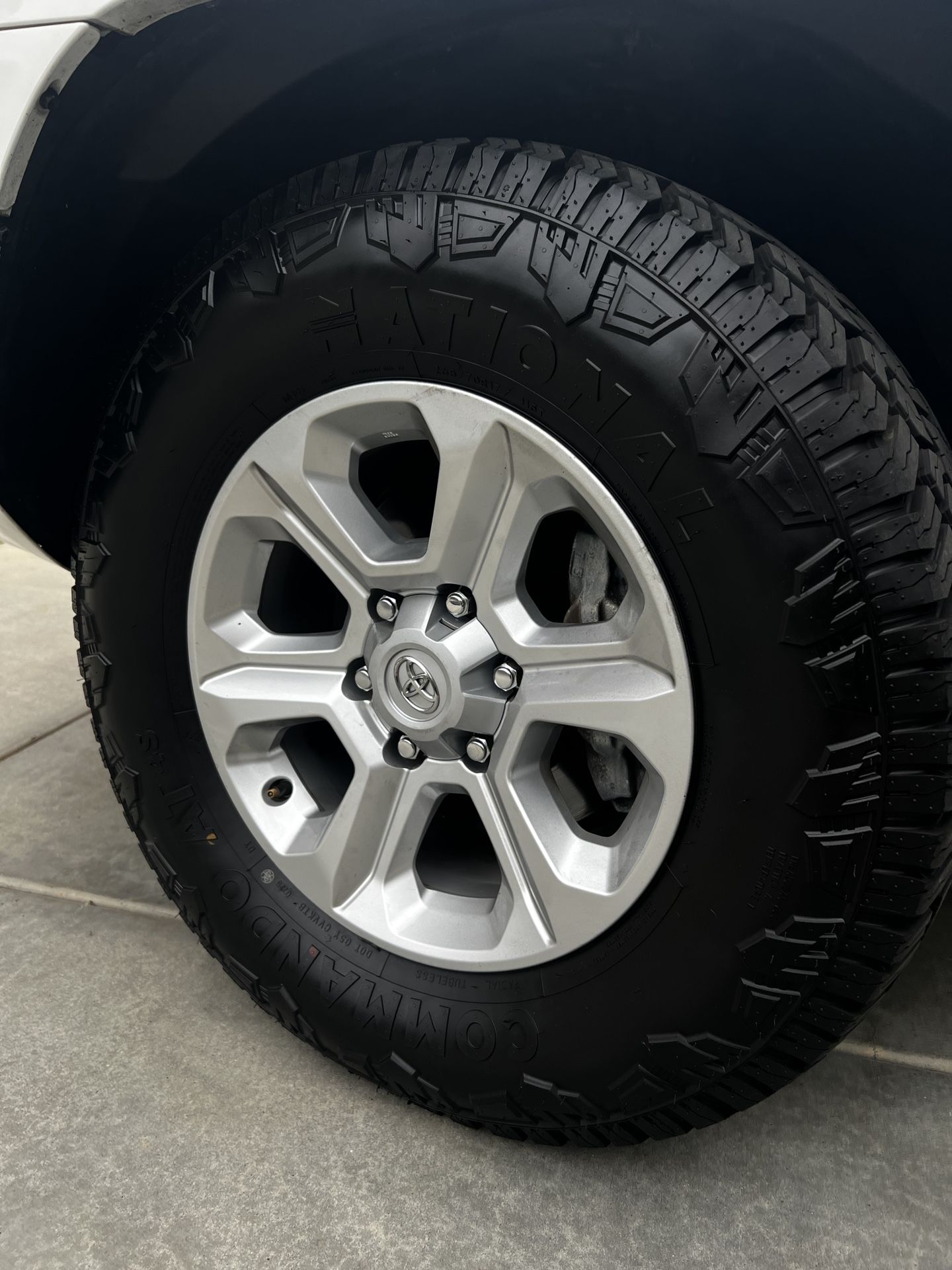 Set of 4 Toyota 17" OEM Wheels + National Commander Tires