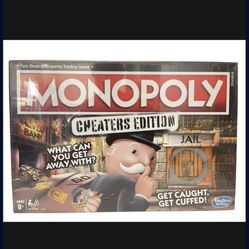 Monopoly Game Cheaters Edition Board Game Ages 8 and Up New Sealed Board Games 