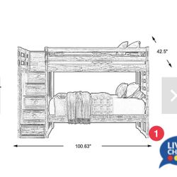 Wooden Twin Bunk Beds 