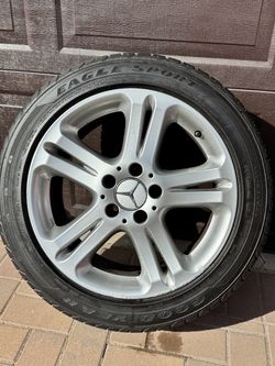 Mercedes-Benz 17” Wheels & Nearly New Goodyear Tires — Set of 4