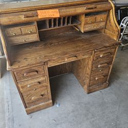 Desk solid wood secretary desk solid wood, very cool.vintage desk great piece MAKE OFFER NEED GONE..
