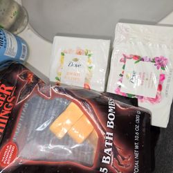 Dove soap bars & bath bombs