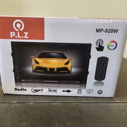 PLZ MP-928W 7" HD Wireless Double DIN Apple Carplay Car Stereo Black