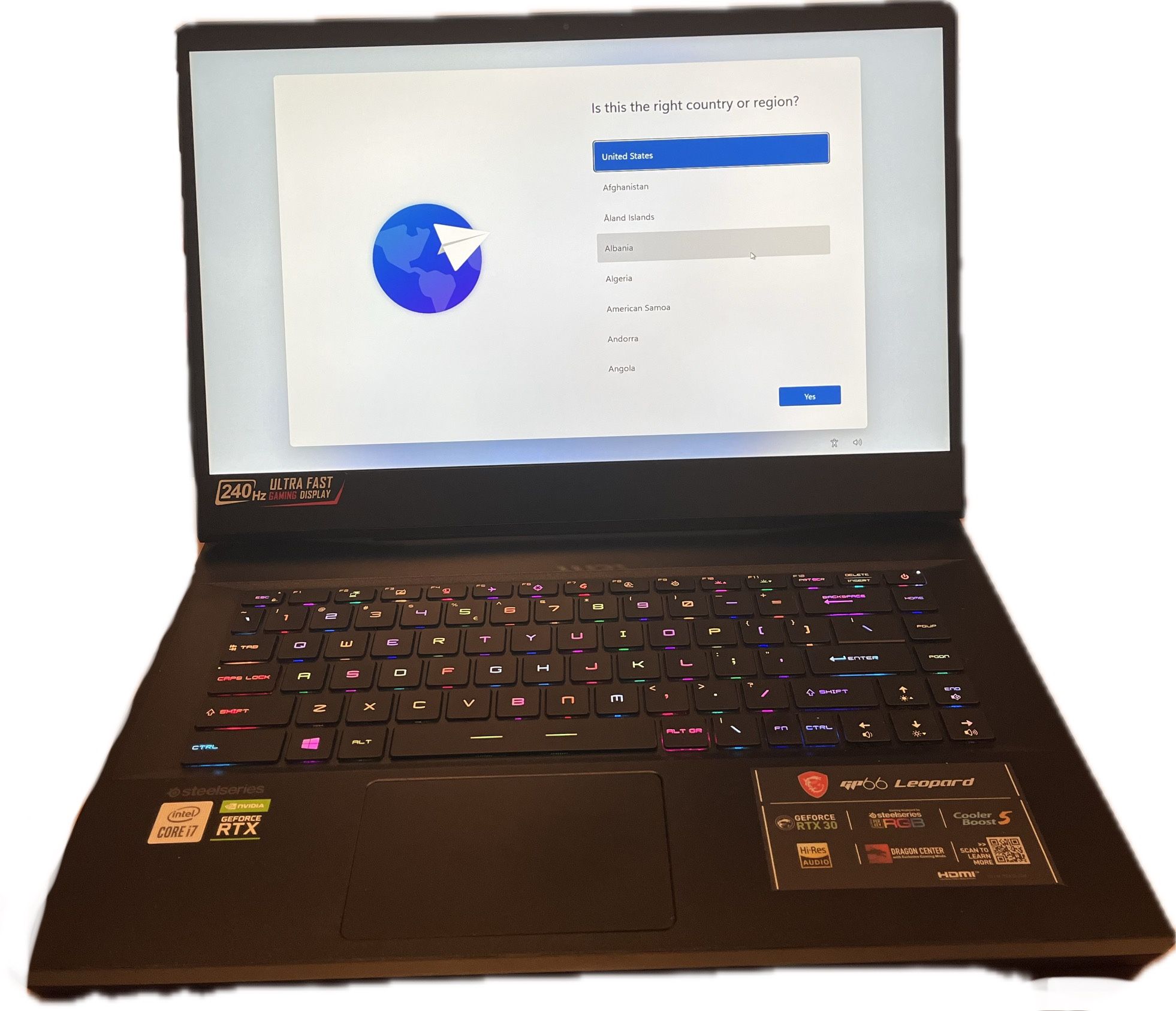 MSI GP66 Leopard 10UG-217 15.6" 240Hz 3.5ms Gaming Laptop PC Intel Core i7-10870H NVIDIA RTX3070 32GB RAM 1TB NVMe SSD - Windows 11 - VR Ready