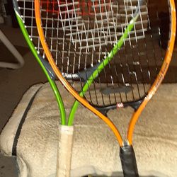 Two Wilson Kids Tennis Rackets