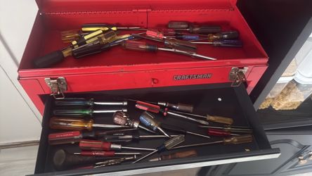 Red Craftsman Rolling Tool Chest and Top Box