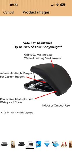 Brand new- Carex Uplift Premium Seat Assist Plus With Memory Foam
