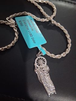 sterling silver monsinite chain