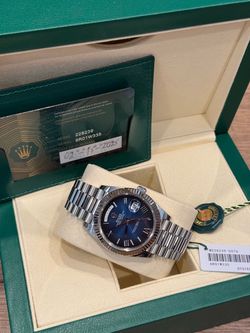 Rolex daydate presidential 40mm ombre blue dial
