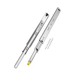 Heavy Duty Drawer Slides 24inch, 1 Pair Locking Drawer Slides 250lbs Load Capacity, Side Mount Ball Bearing, 3-Fold Full Extension 430^