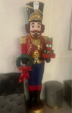 6 foot Christmas nutcracker with LED lights