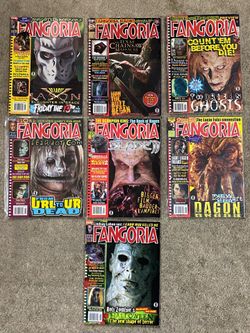 Lot of 7 Vintage Fangoria Horror Magazines - Jason, Michael Myers, Texas Chainsaw