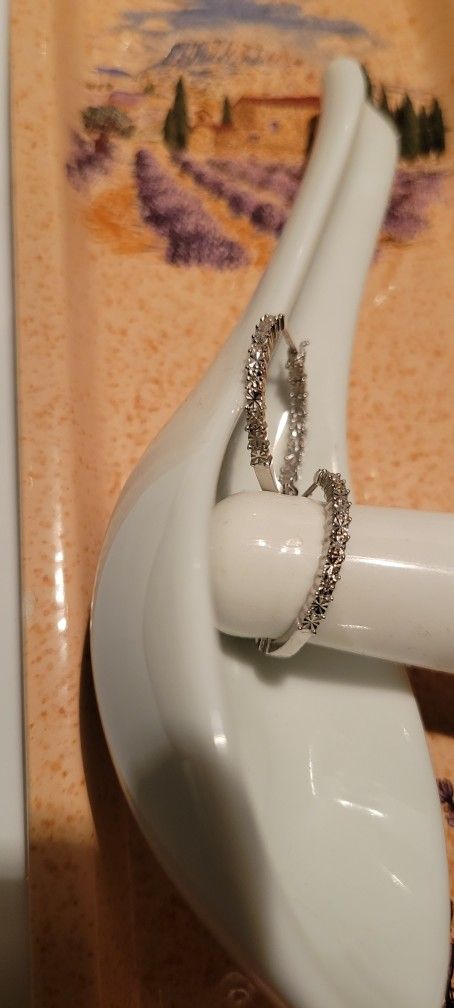 DIAMOND HOOP EARRINGS