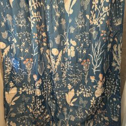 Blue Floral Shower Curtain BRAND NEW