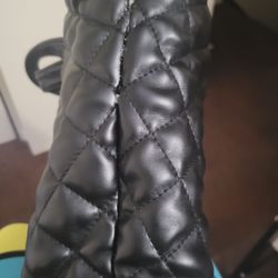 Large Black Quilted Tote bag