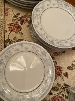 Silver Fine China set & Red Dinnerware Set