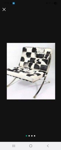 COWHIDE/ CALFHAIR BARCELONA CHAIRS 