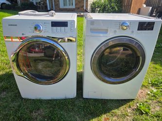 KENMORE FRONT LOAD WASHER & SAMSUNG FRONT LOAD ELECTRIC DRYER