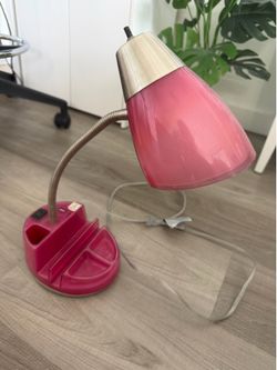 Pink desk lamp